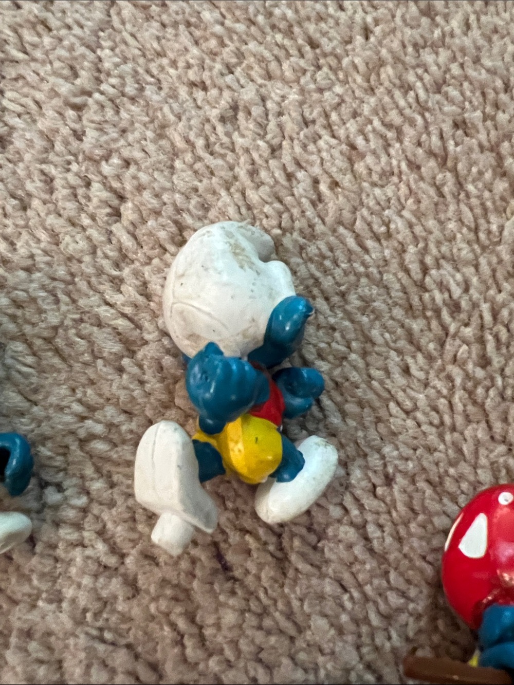 Lot of 7 vintage Smurf pvc figurines missing parts - Picture 4 of 9